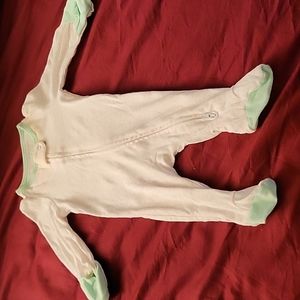 White with pink Polka Dots Footie Onesie